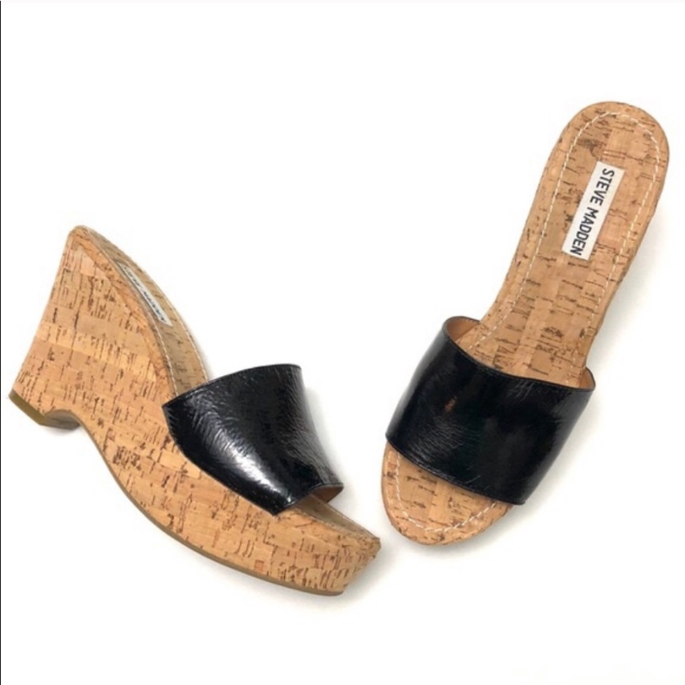 Steve Madden Surg Cork Wedge Sandals